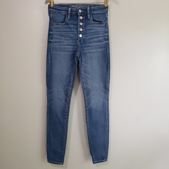 American Eagle Outfitters Denim - WORN ONCE AEO SUPER HI RISE JEGGING NEXT LEVEL 6